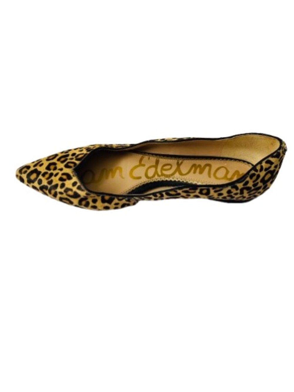 Sam Edelman Leopard-Print Pointed Toe Flats - Tan & Black Size 9.5 - Picture 3 of 12